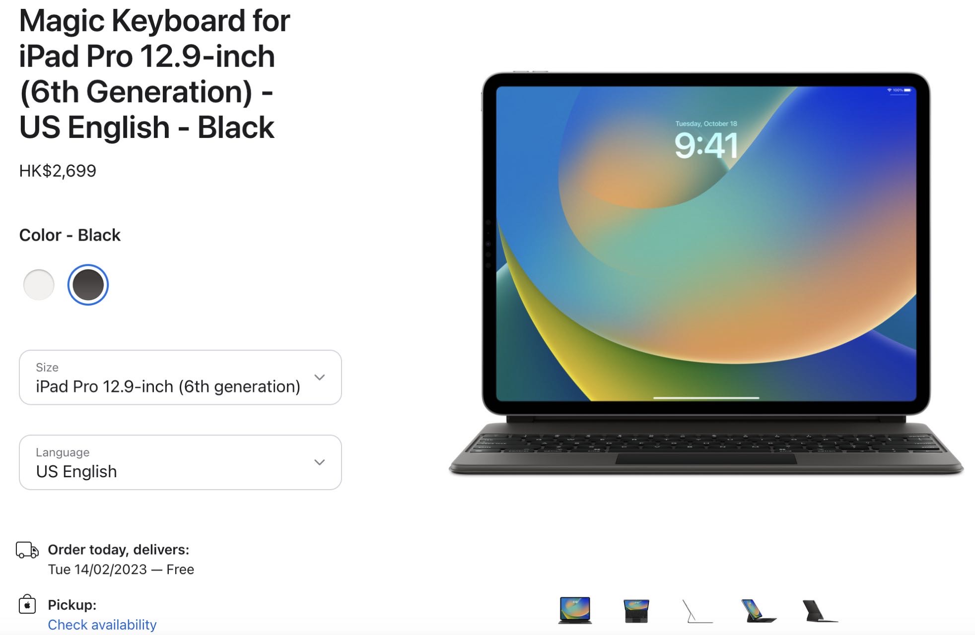 12.9寸ipadpro妙控键盘