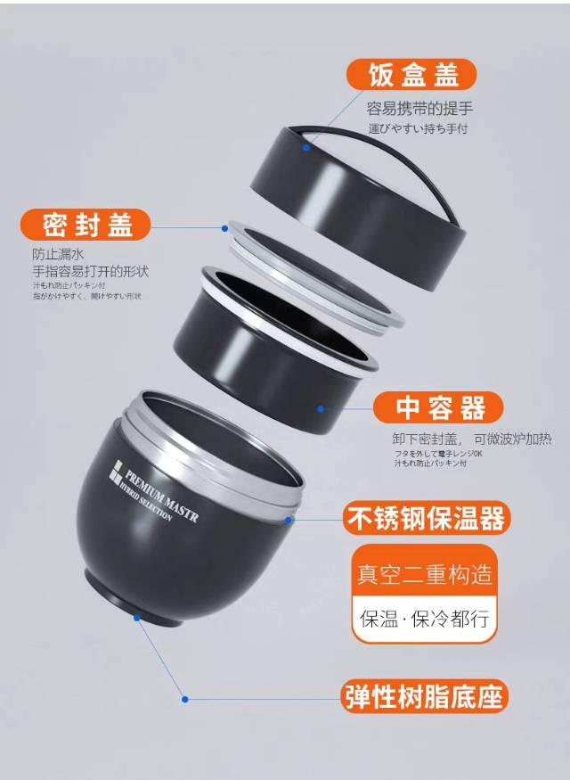 日本进口Skater保温饭盒