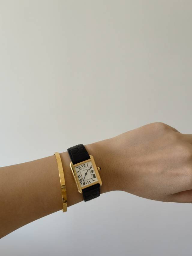 Cartier tank solo黑金，绝版手表