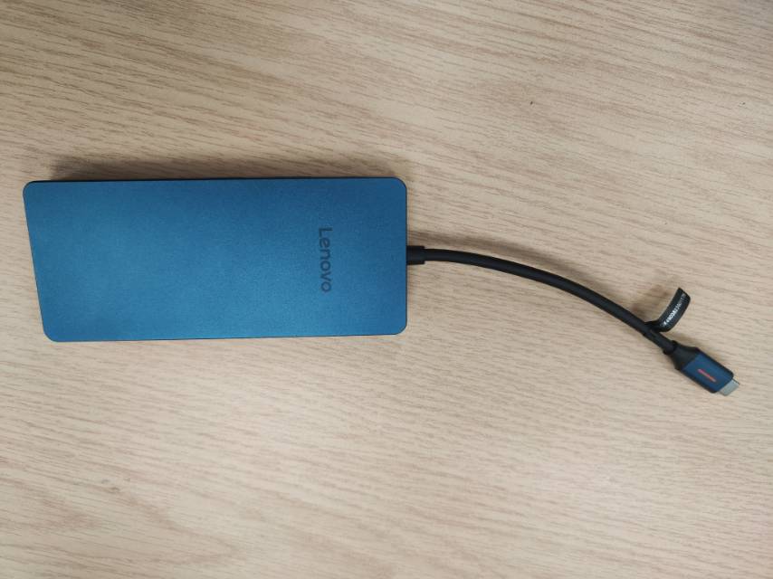 联想Type-C扩展坞 USB-C转双HDMI拓展坞千兆网线口转接头HUB分线器3.0适用小新华为苹果笔记本七合一