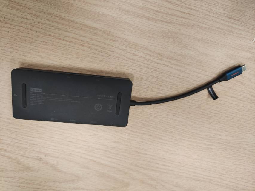 联想Type-C扩展坞 USB-C转双HDMI拓展坞千兆网线口转接头HUB分线器3.0适用小新华为苹果笔记本七合一