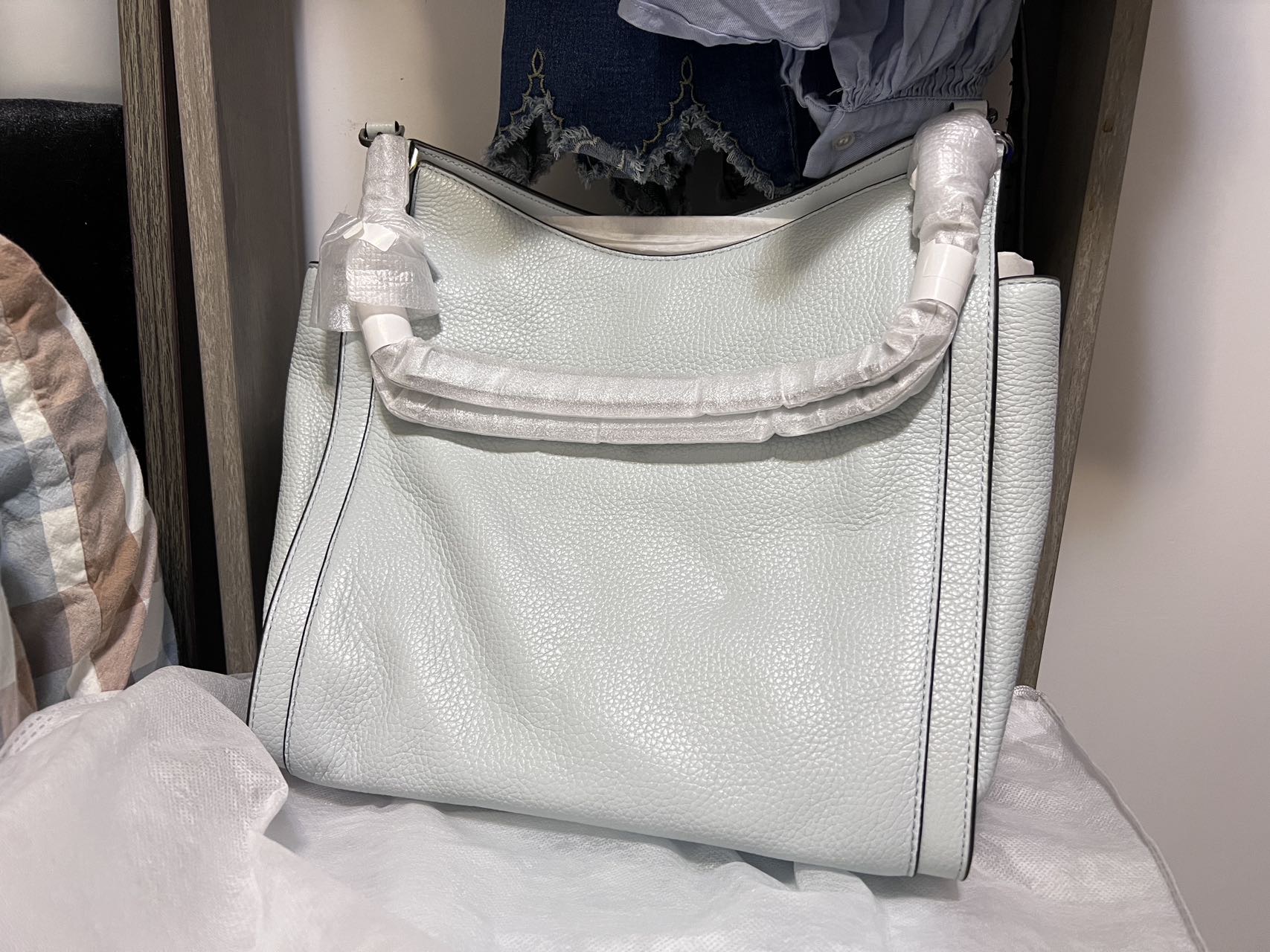 MK 托特包淡蓝色