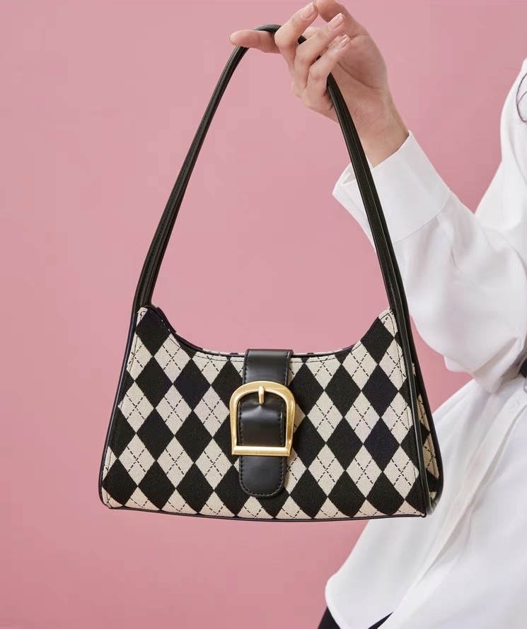 菱格腋下包单肩包