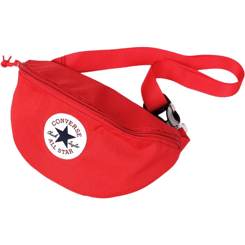 匡威红色斜挎包