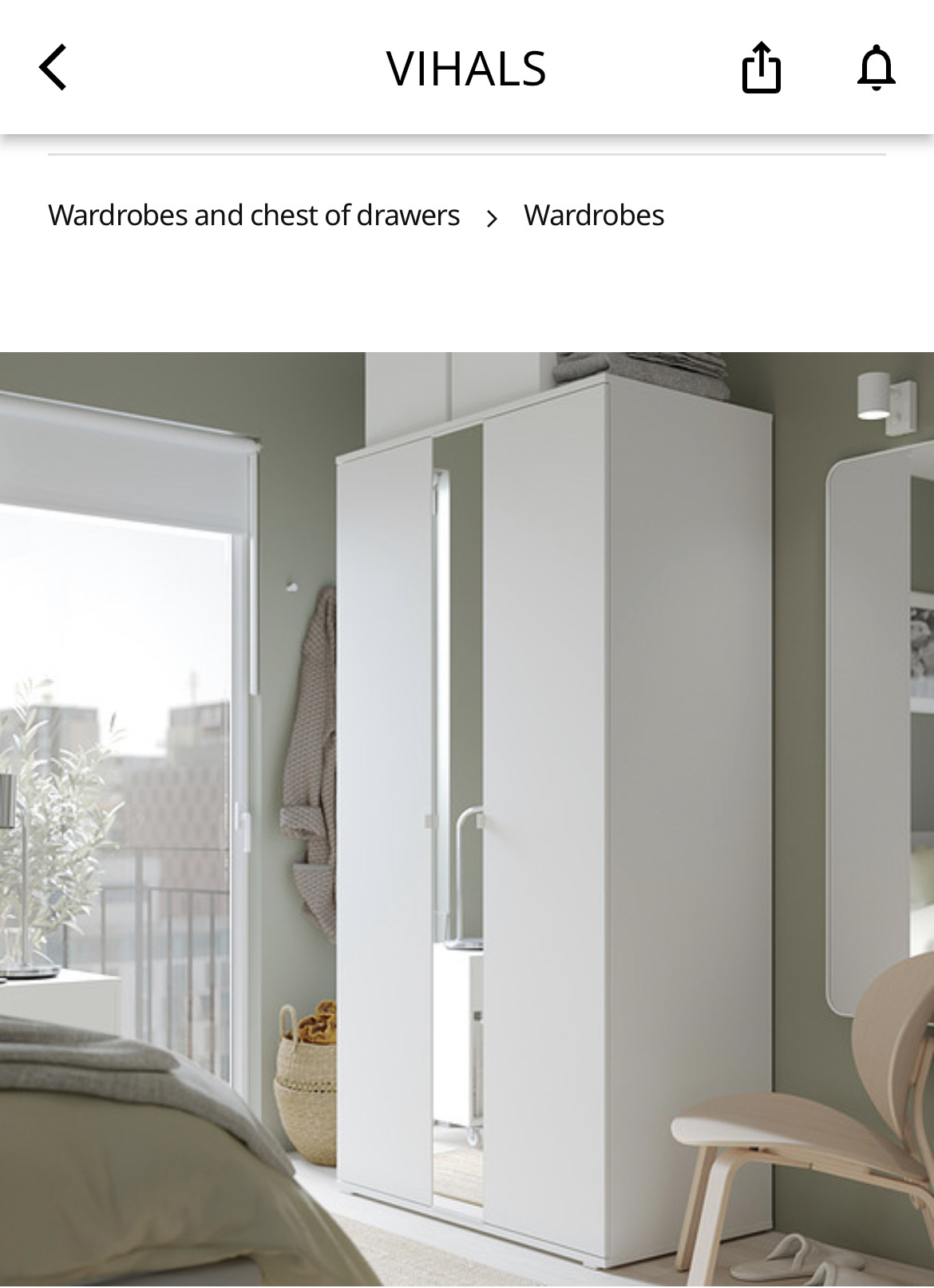 9新宜家带镜子衣柜（原价4000+）