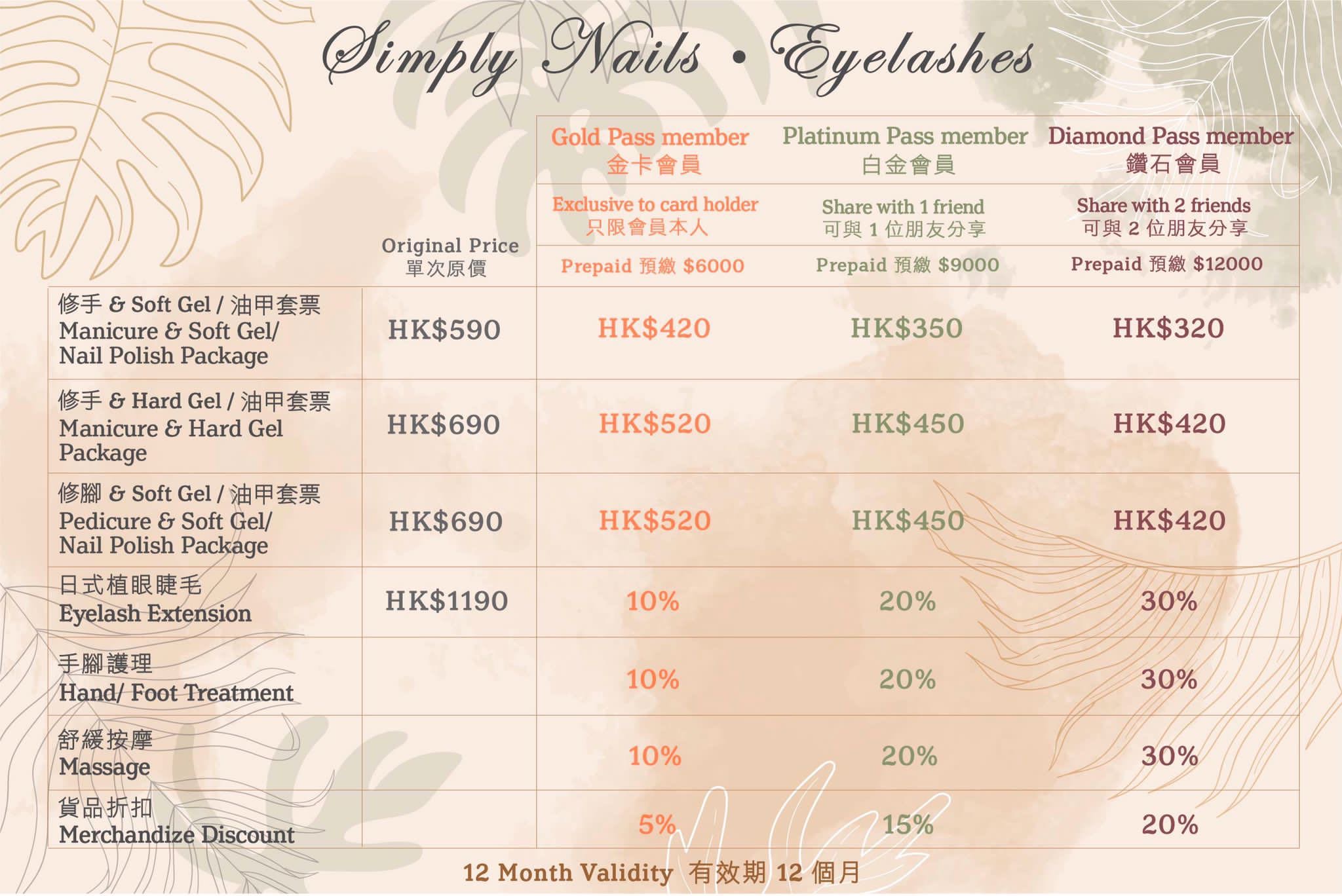 美甲💅护肤按摩💆‍♀️会员卡
