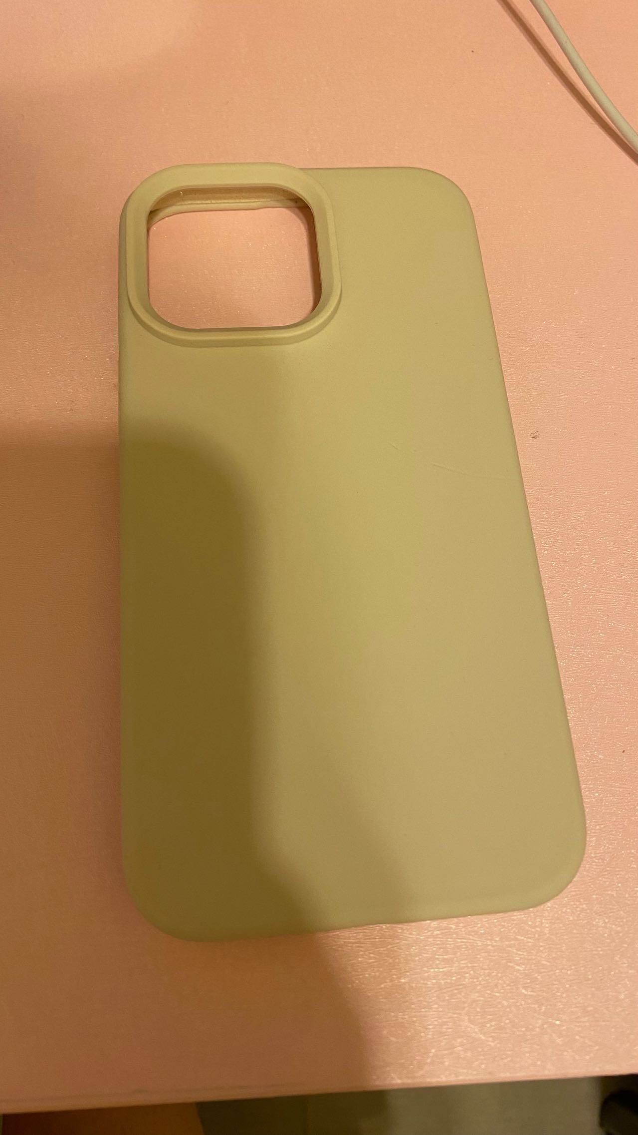 全新米白色iPhone14promax液态硅胶手机壳