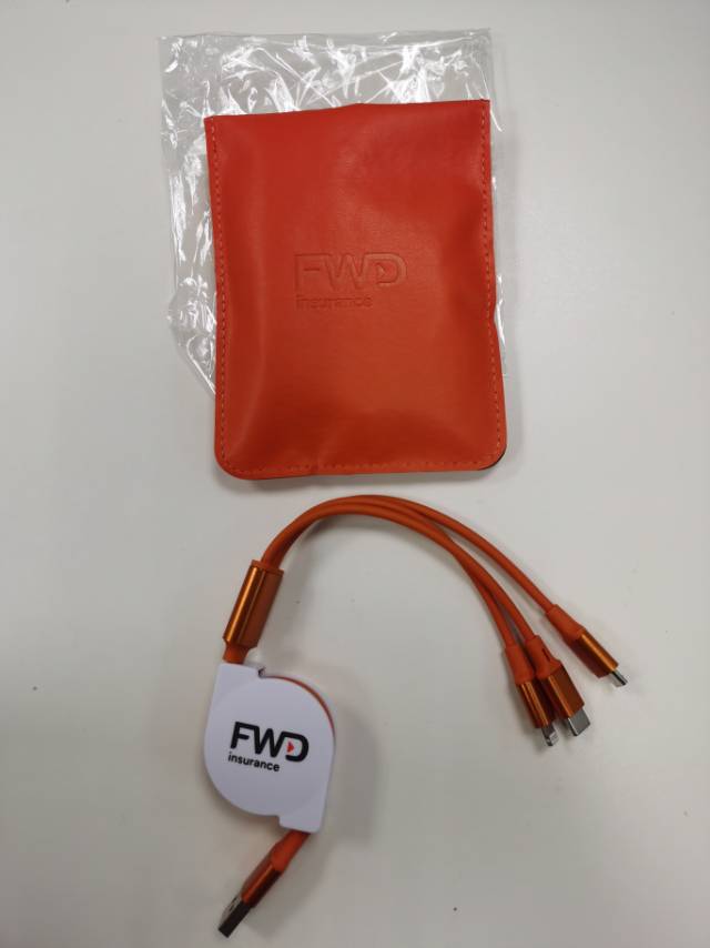 FWD 富卫保险礼物 Lightning + Type C + Micro USB 伸缩充电线 Retractable Charging Cable