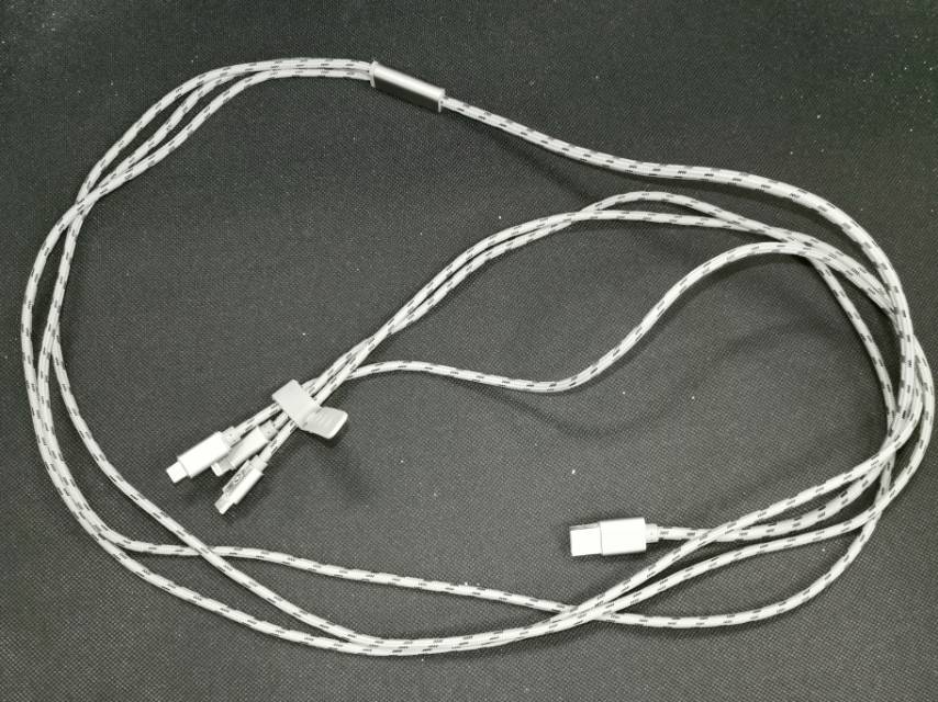 Type C + Micro USB + Lightning 1开3充电线