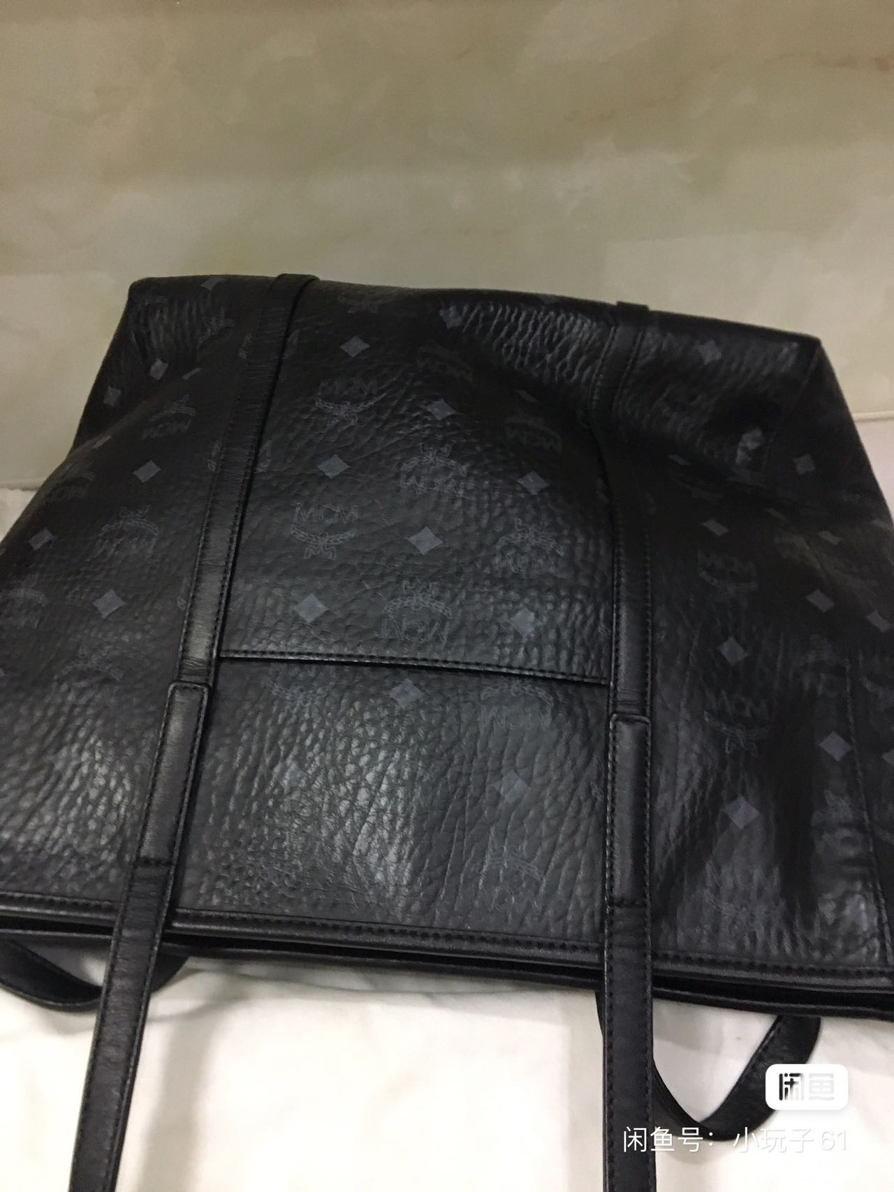 MCM tote 拉链款黑色中号