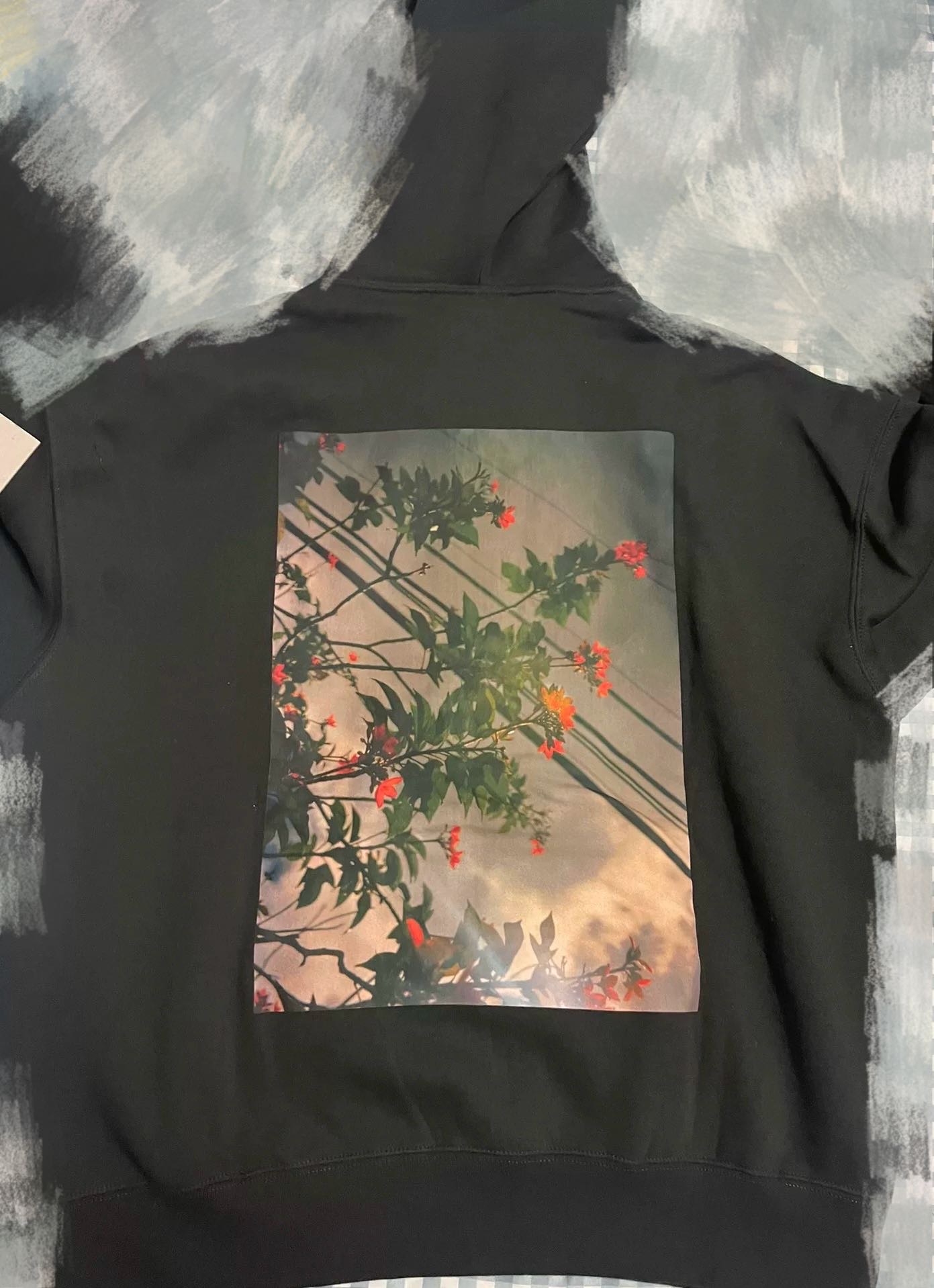 essentials黑色花卉卫衣 原厂