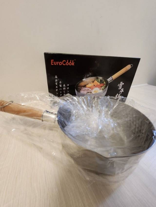 全新/EuroCook 日式不鏽鋼雪平鍋 18cm/不鏽鋼煮食鍋/木製手柄