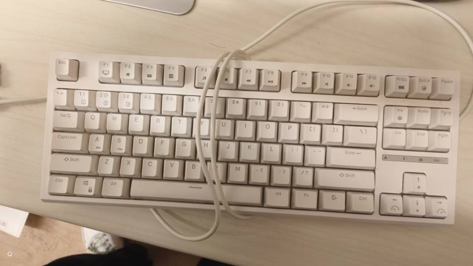 键盘 rkr87 白 蓝光 茶轴
