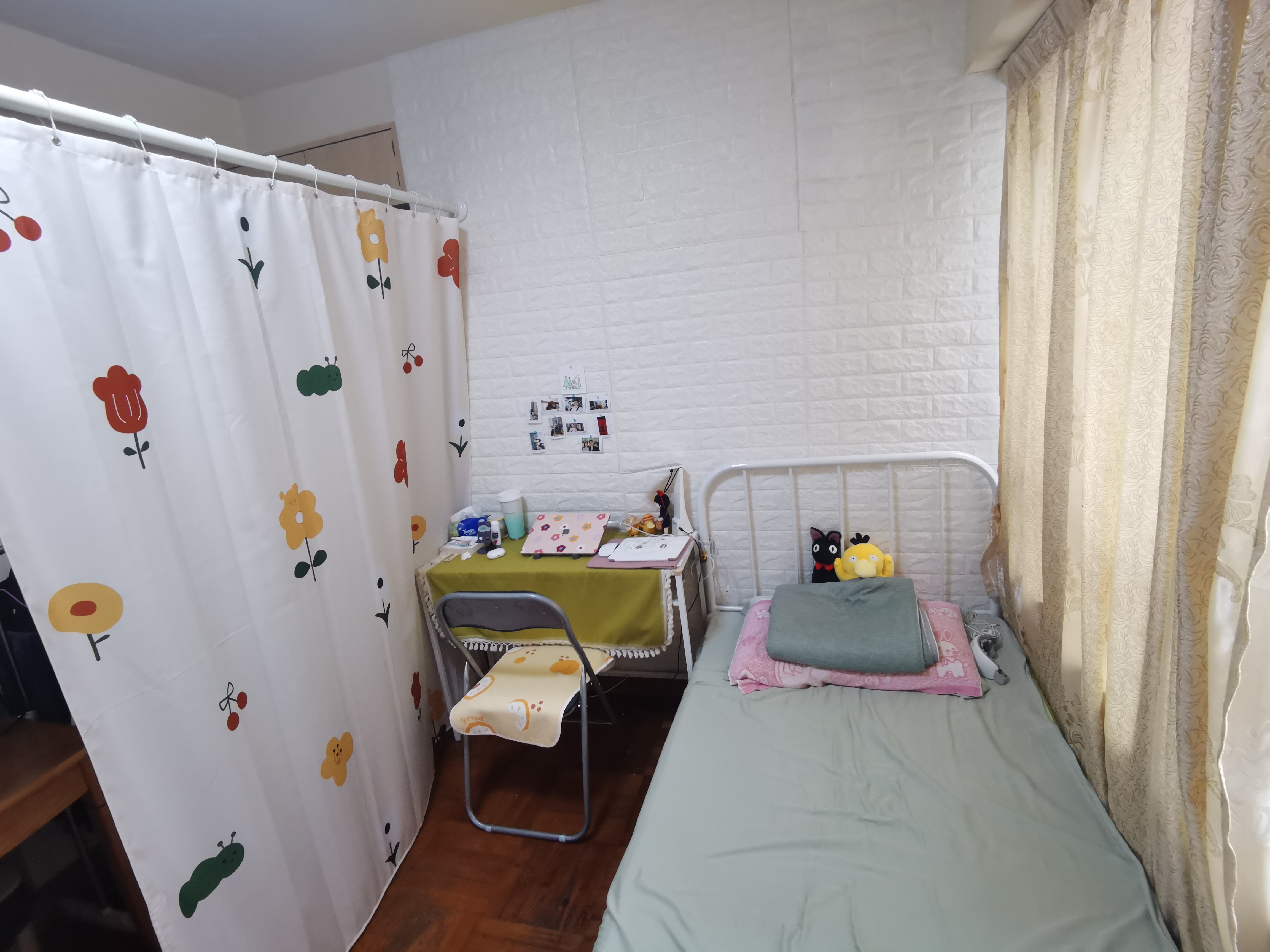 法式龙骨板单人床送10cm床垫