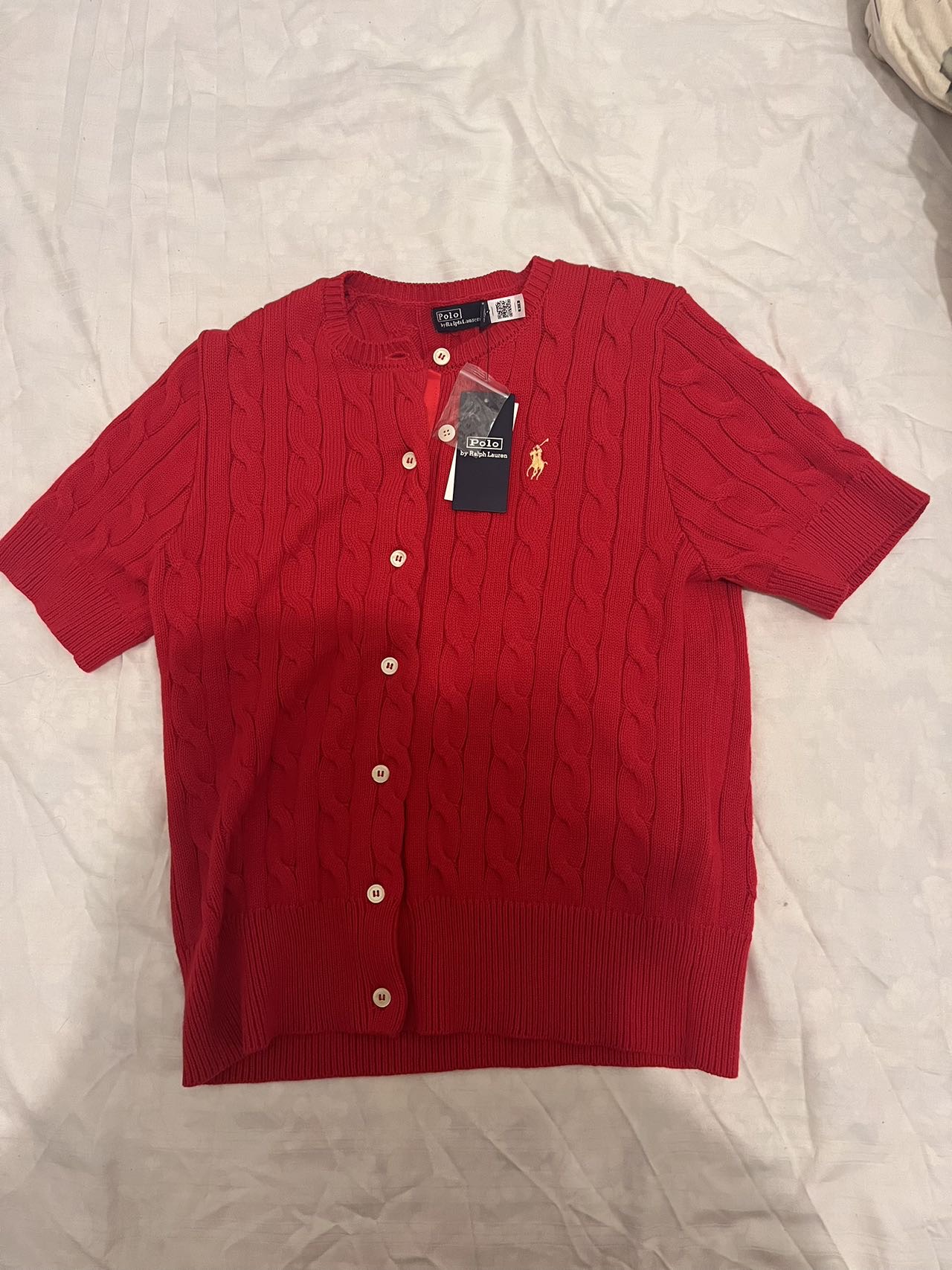 Ralph Lauren红色开衫全新