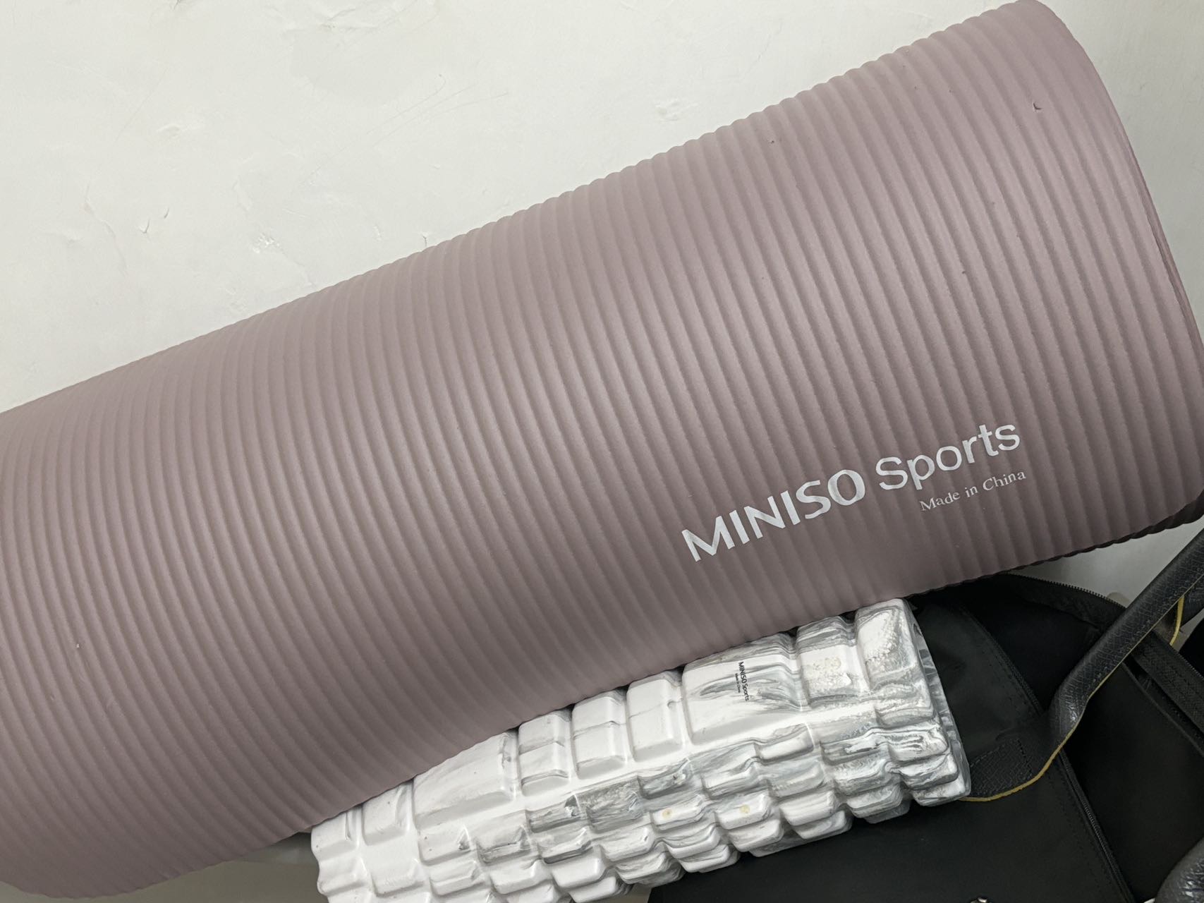 miniso瑜伽垫+滚筒