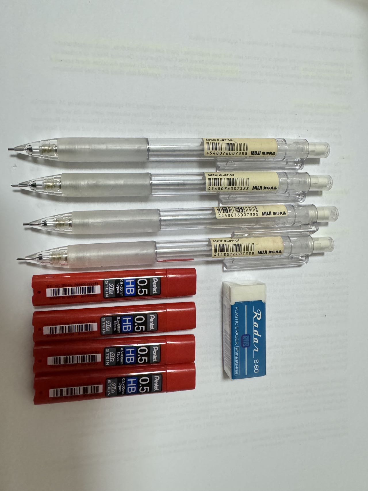 无印良品铅笔，HKD4/支