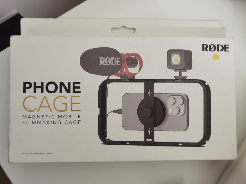 RODE便携式双手持手机冷靴兔笼磁吸支架