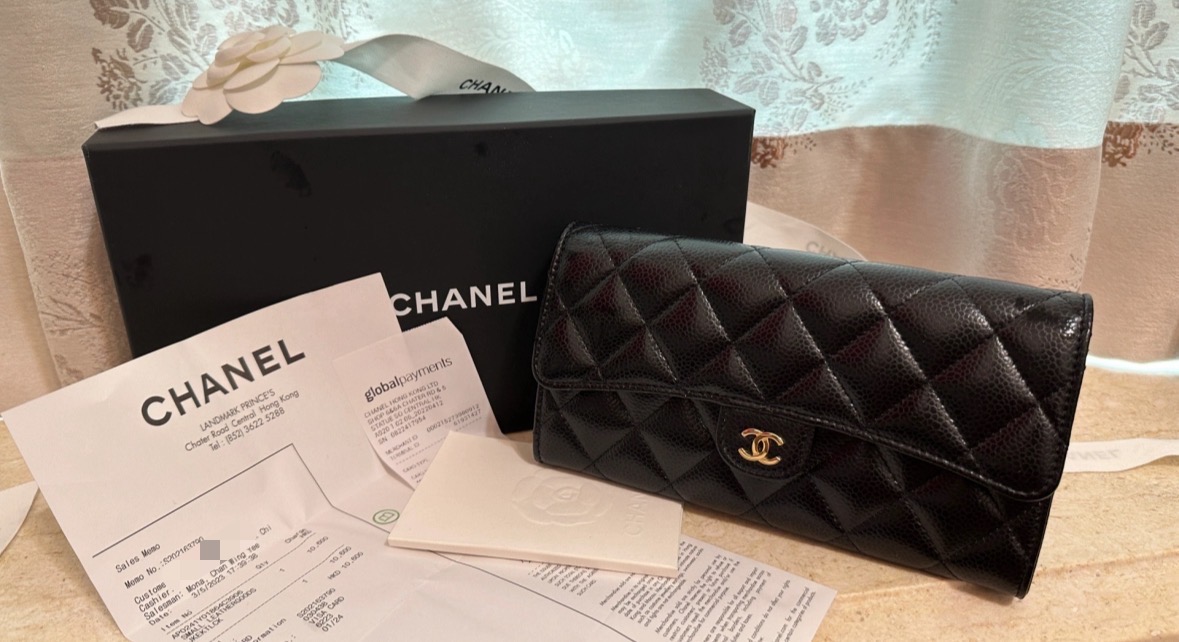 Chanel牛皮長錢包