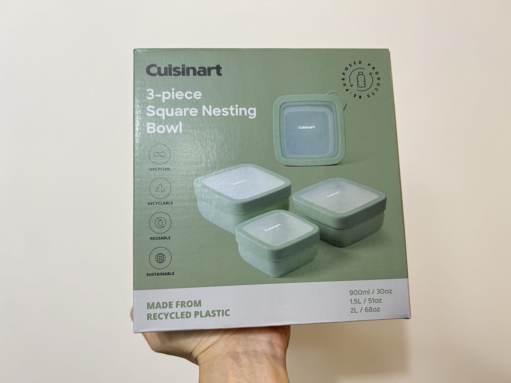 Cuisinart一套三个食品盒