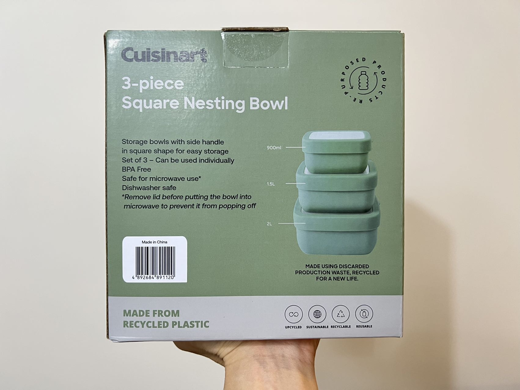 Cuisinart一套三个食品盒