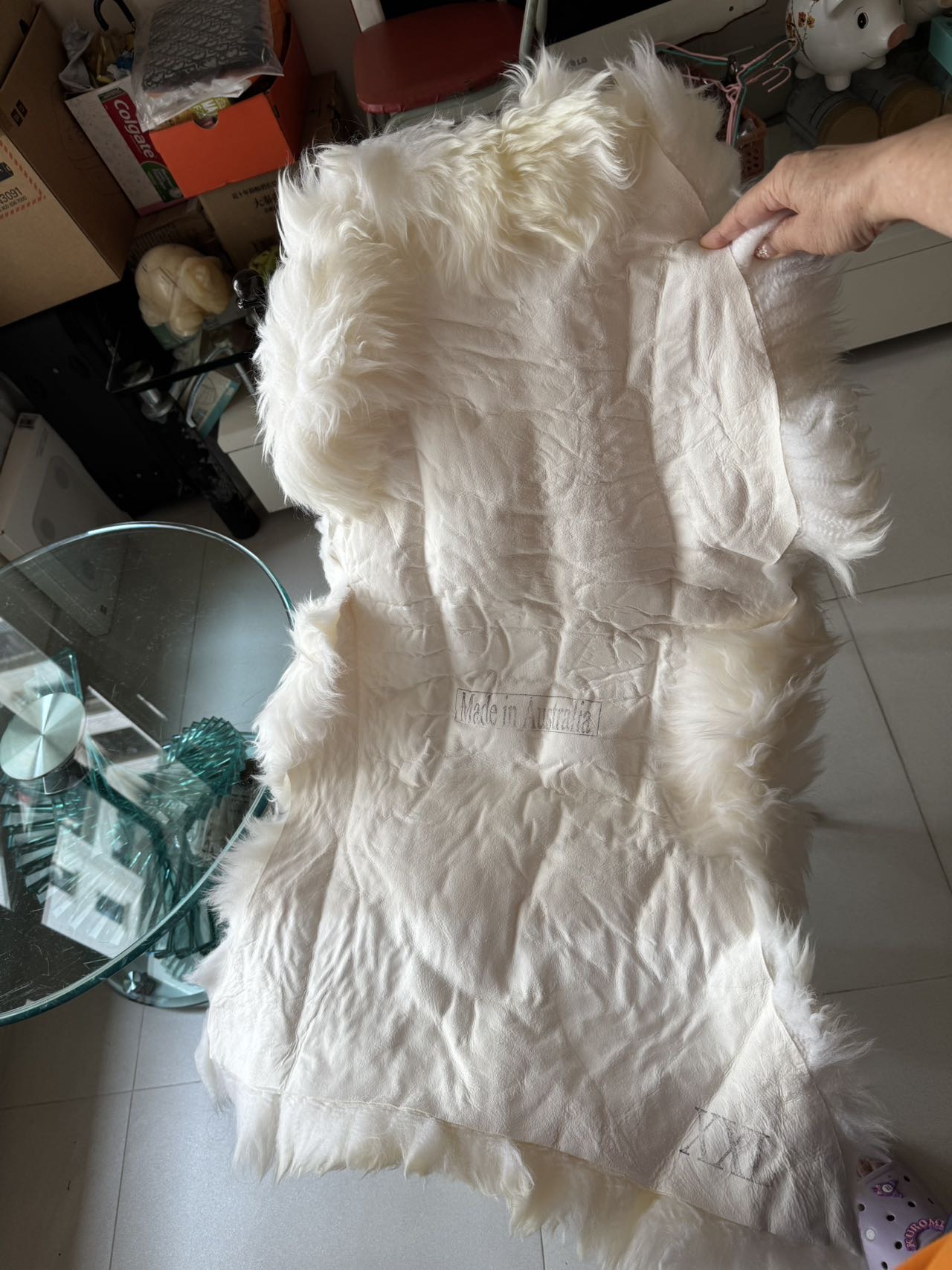 澳洲整張單人加大碼100%真羊皮羊毛沙發墊