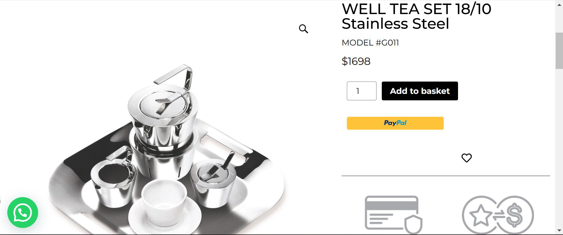 全新 Well Tea set stainless steel