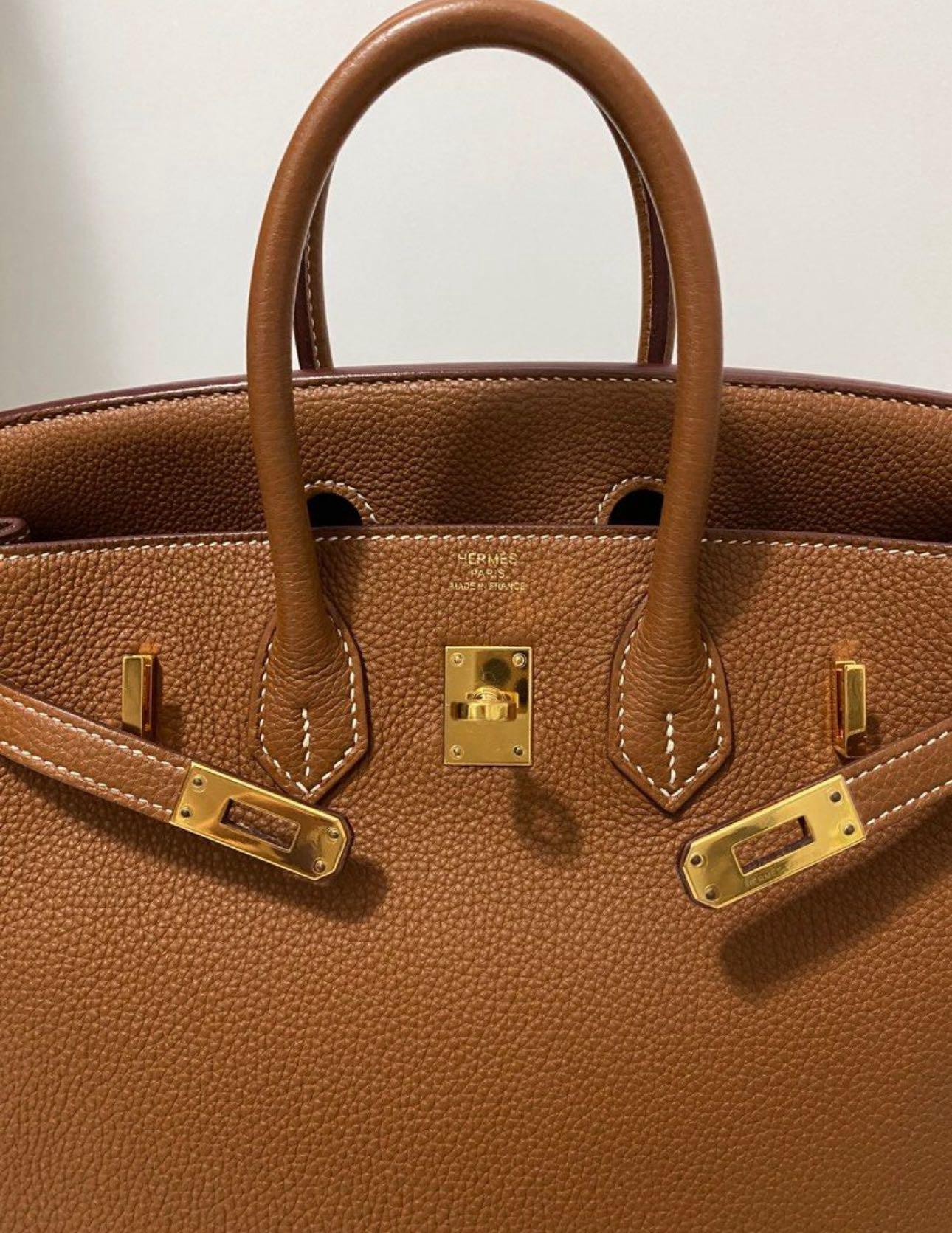Hermes birkin25金棕