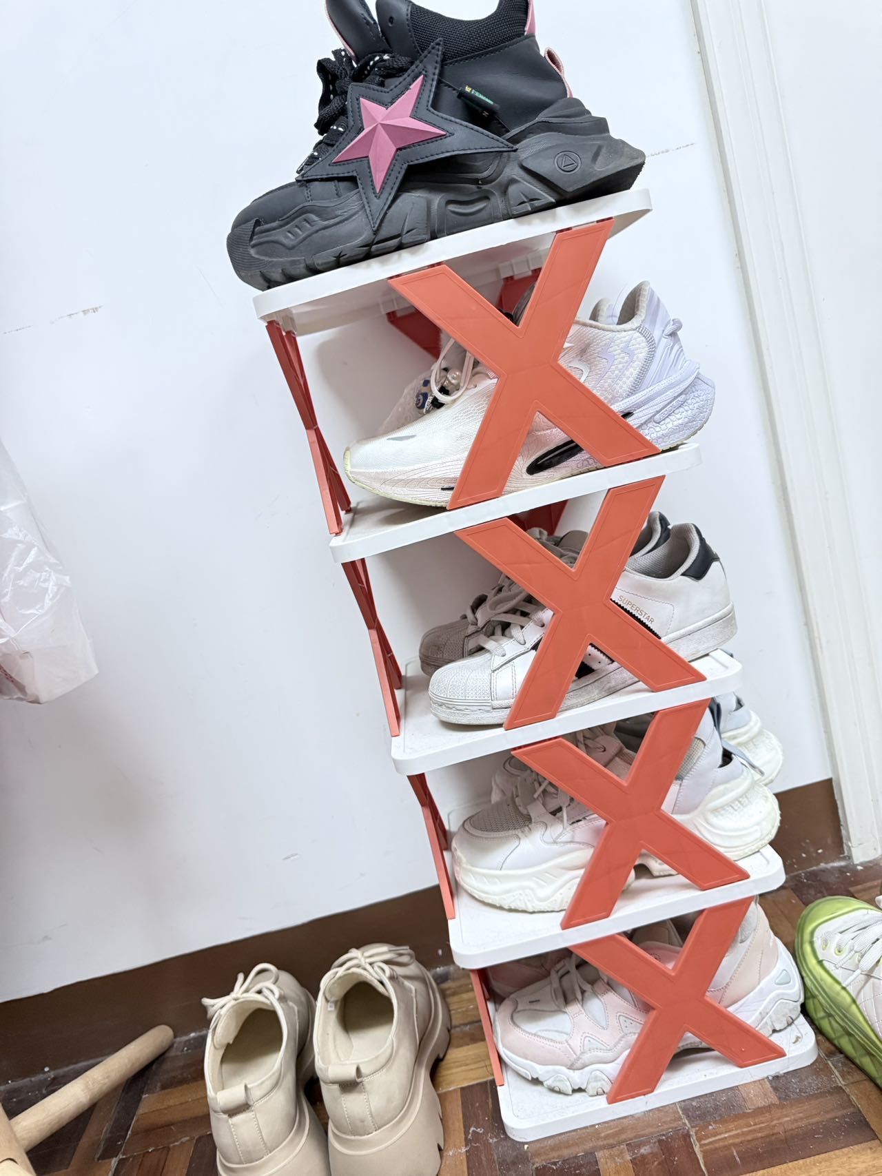 五层便携式鞋架