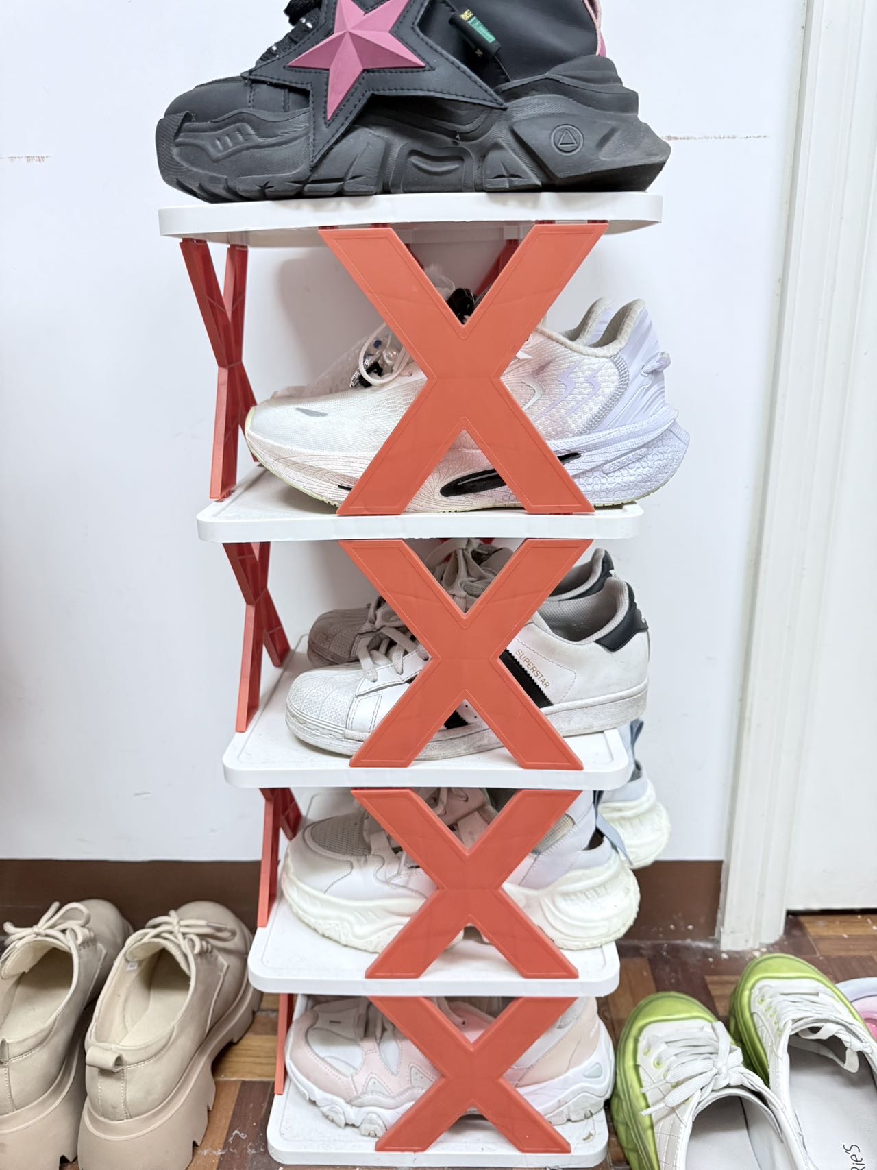 五层便携式鞋架