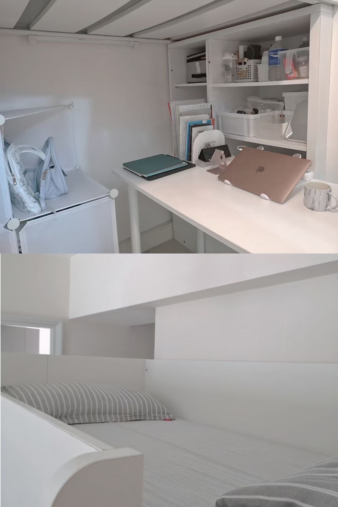 上床下桌带床垫和衣柜