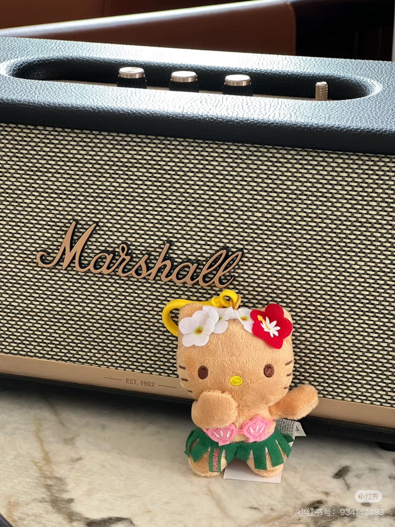 夏威夷黑皮hello kitty公仔挂件