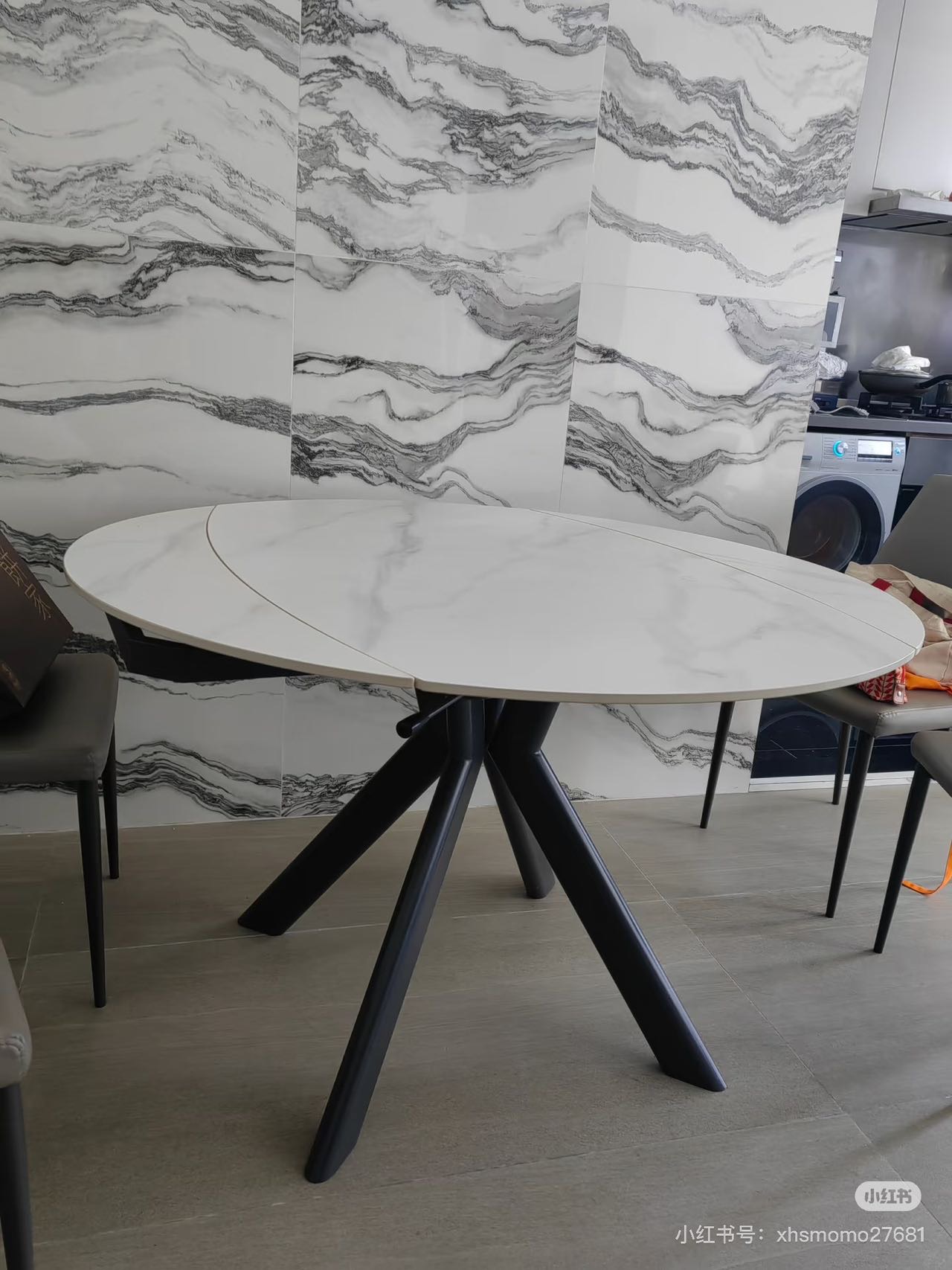 可折叠岩板餐桌 120*H76