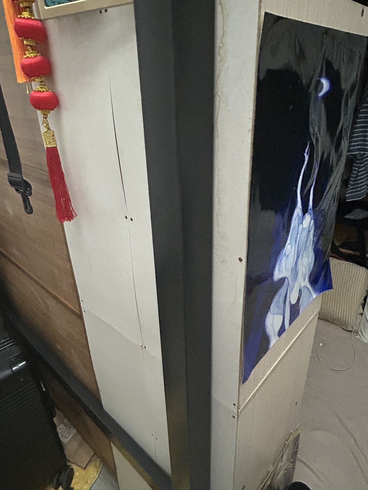 白色五层收纳柜