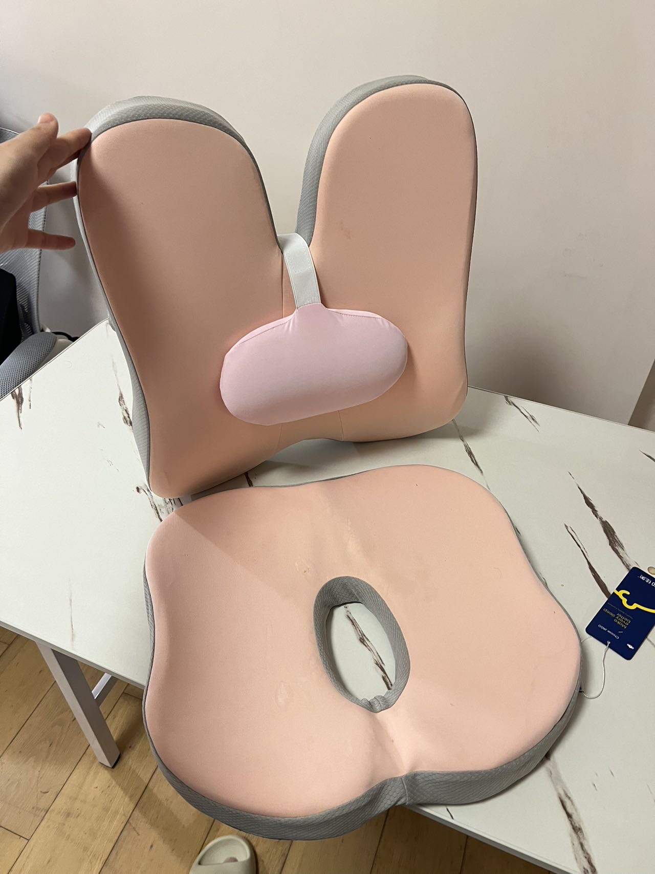 佳奥腰靠坐垫一套粉色