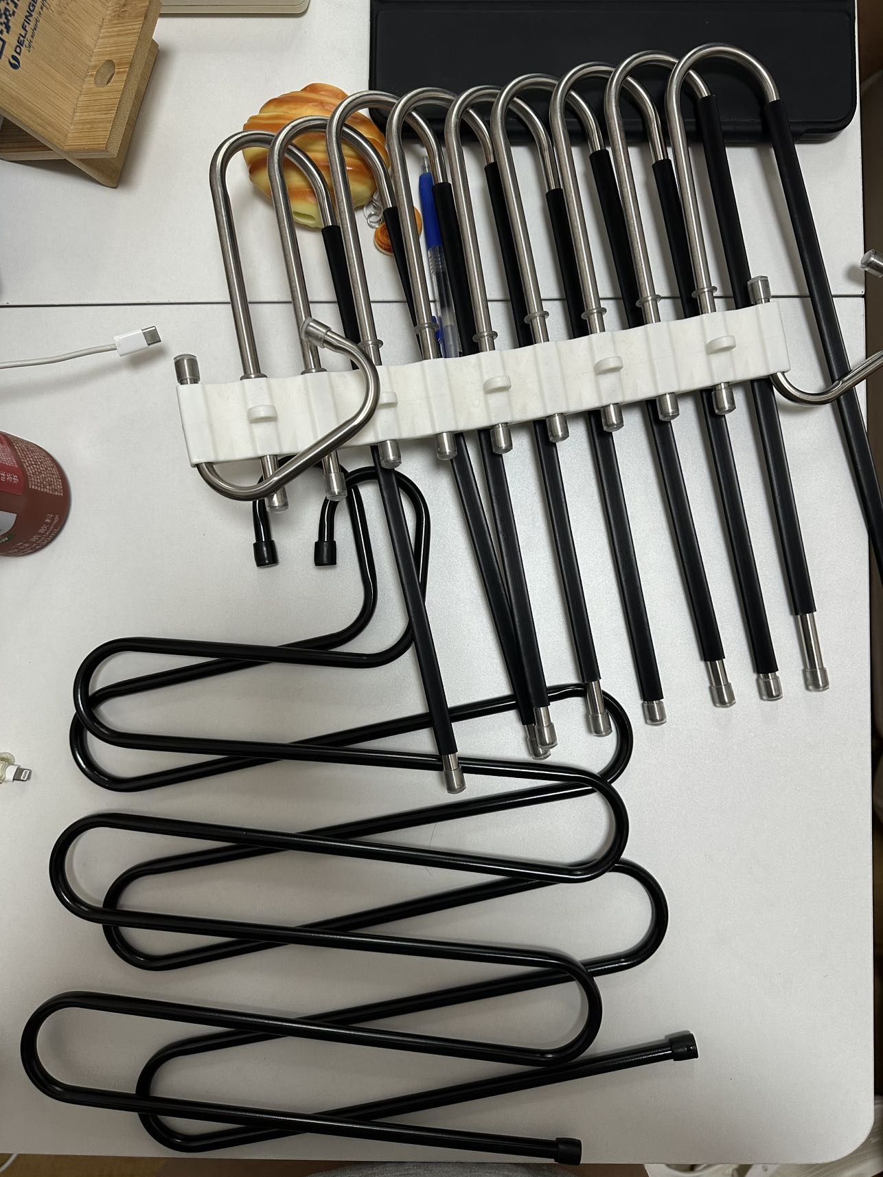 晾衣架裤架收纳箱鞋盒伸缩杆