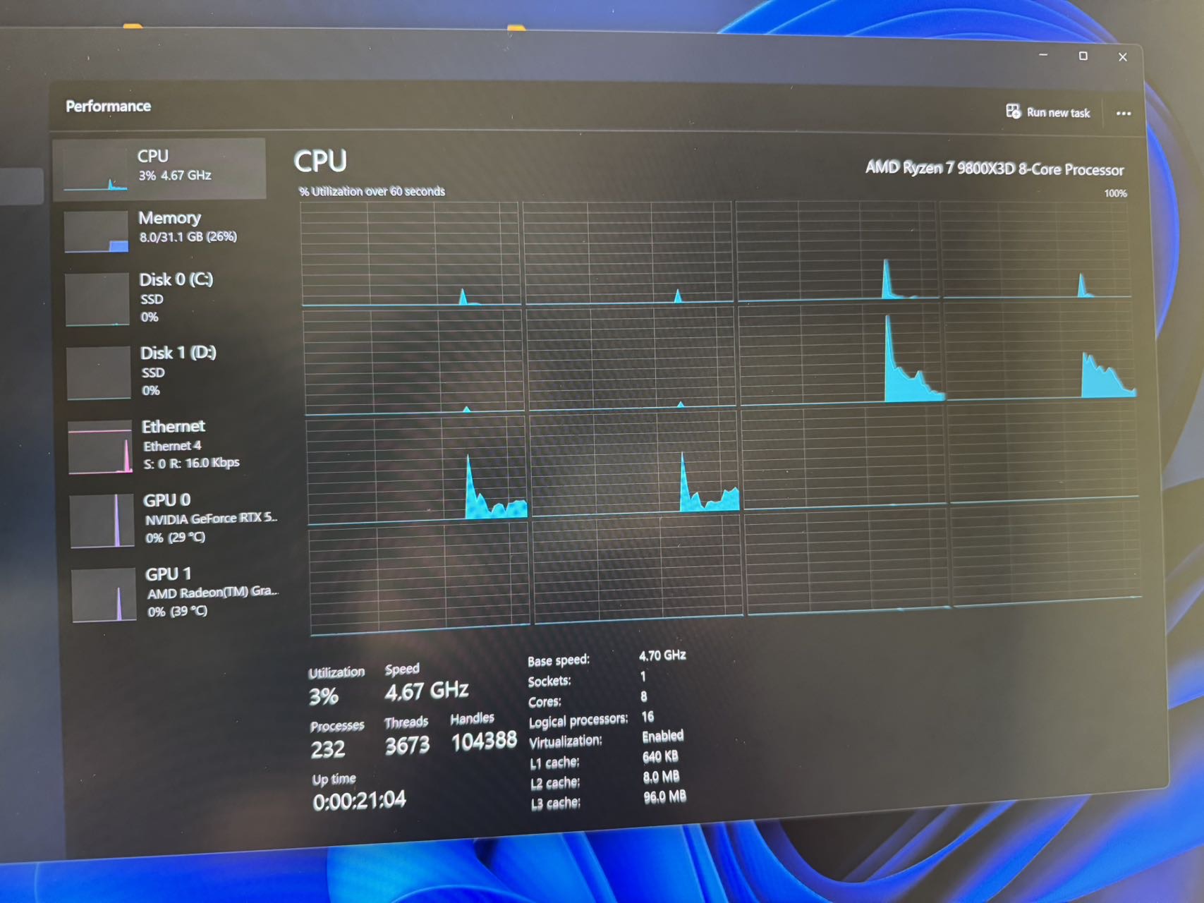 9800x3d + 技嘉x870 gaming x wifi7