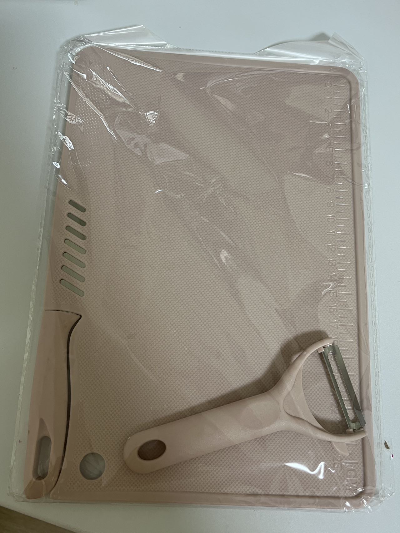 小麦纤维砧板+水果刀削皮刀套餐