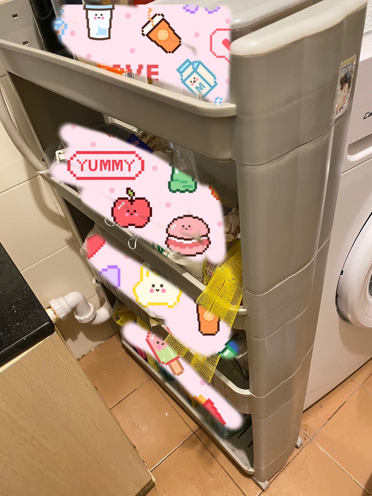 夹缝柜/置物架4层