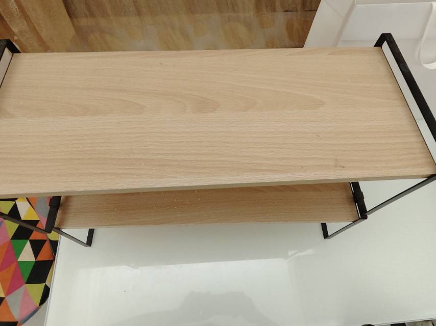 纯木不锈钢置物架