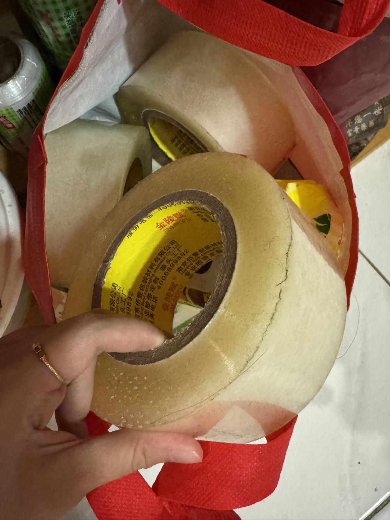 超级大卷封箱透明胶带*3