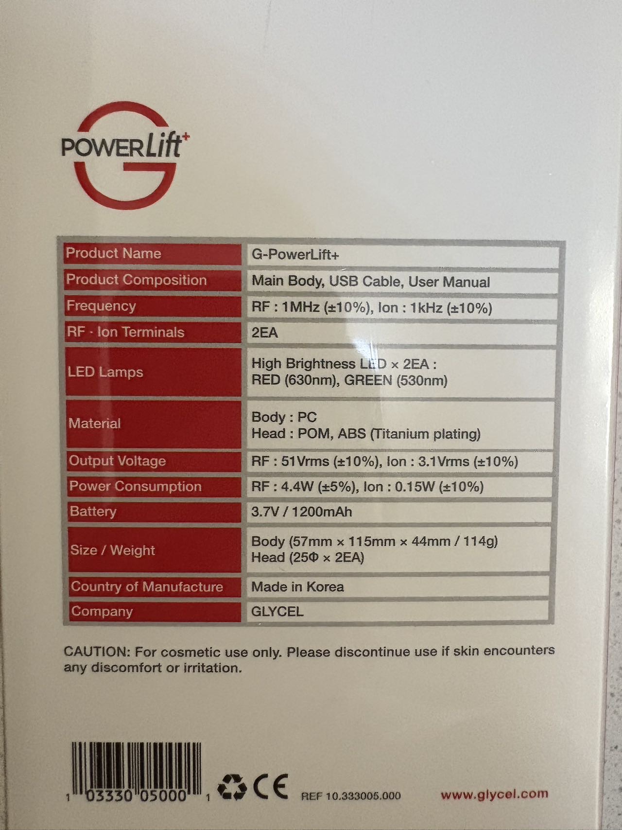 GLYCEL G-PowerLift+離子射頻緊膚儀