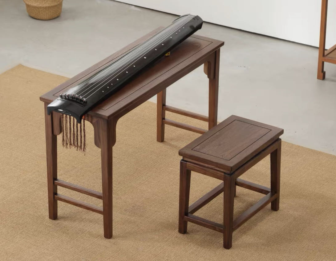 老榆木古典古琴桌 +凳一套
