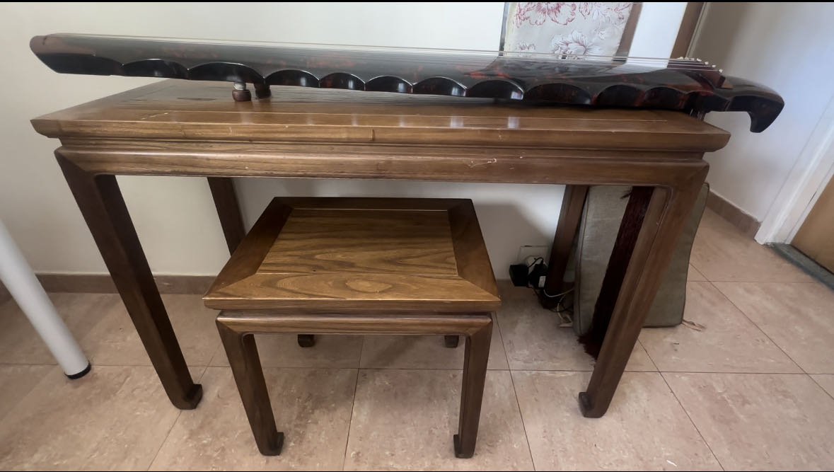 老榆木古典古琴桌 +凳一套