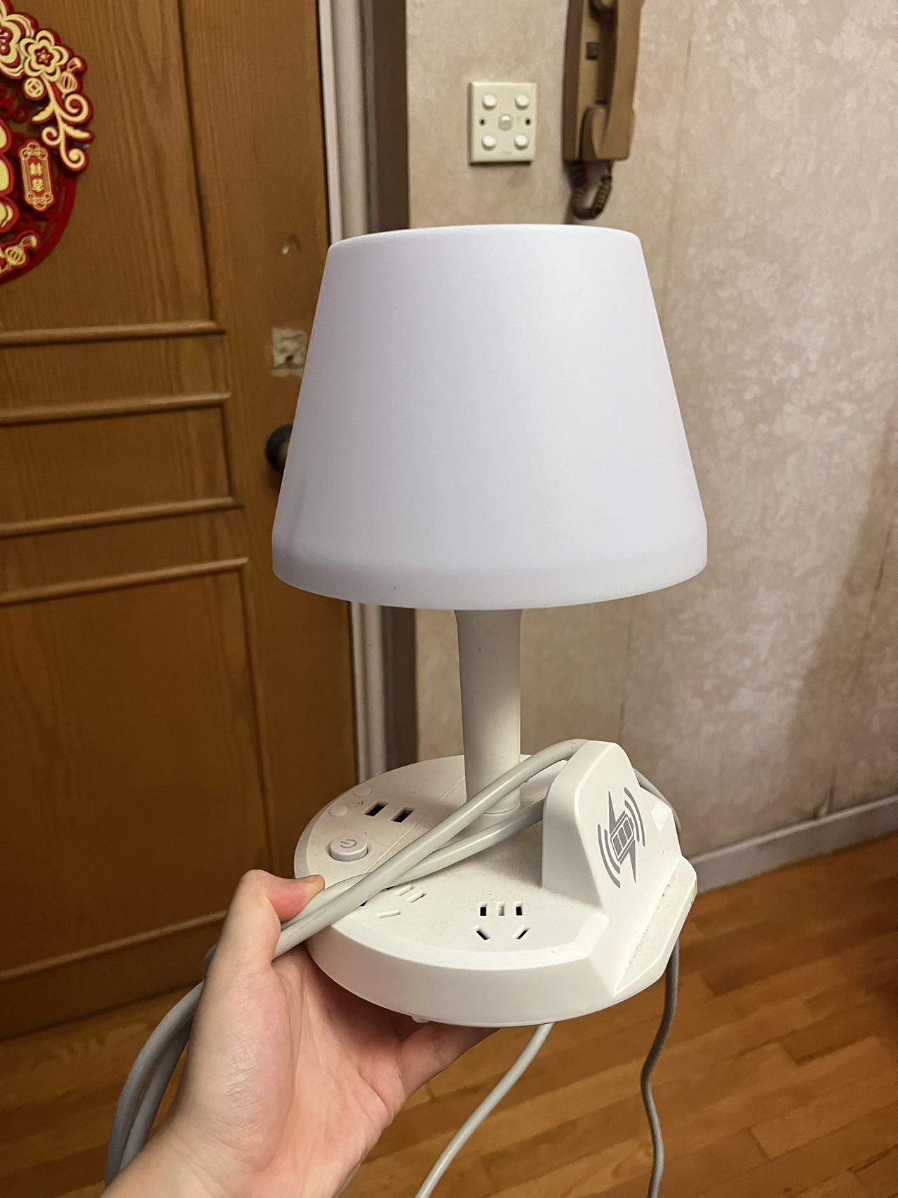 排插充电座台灯小夜灯