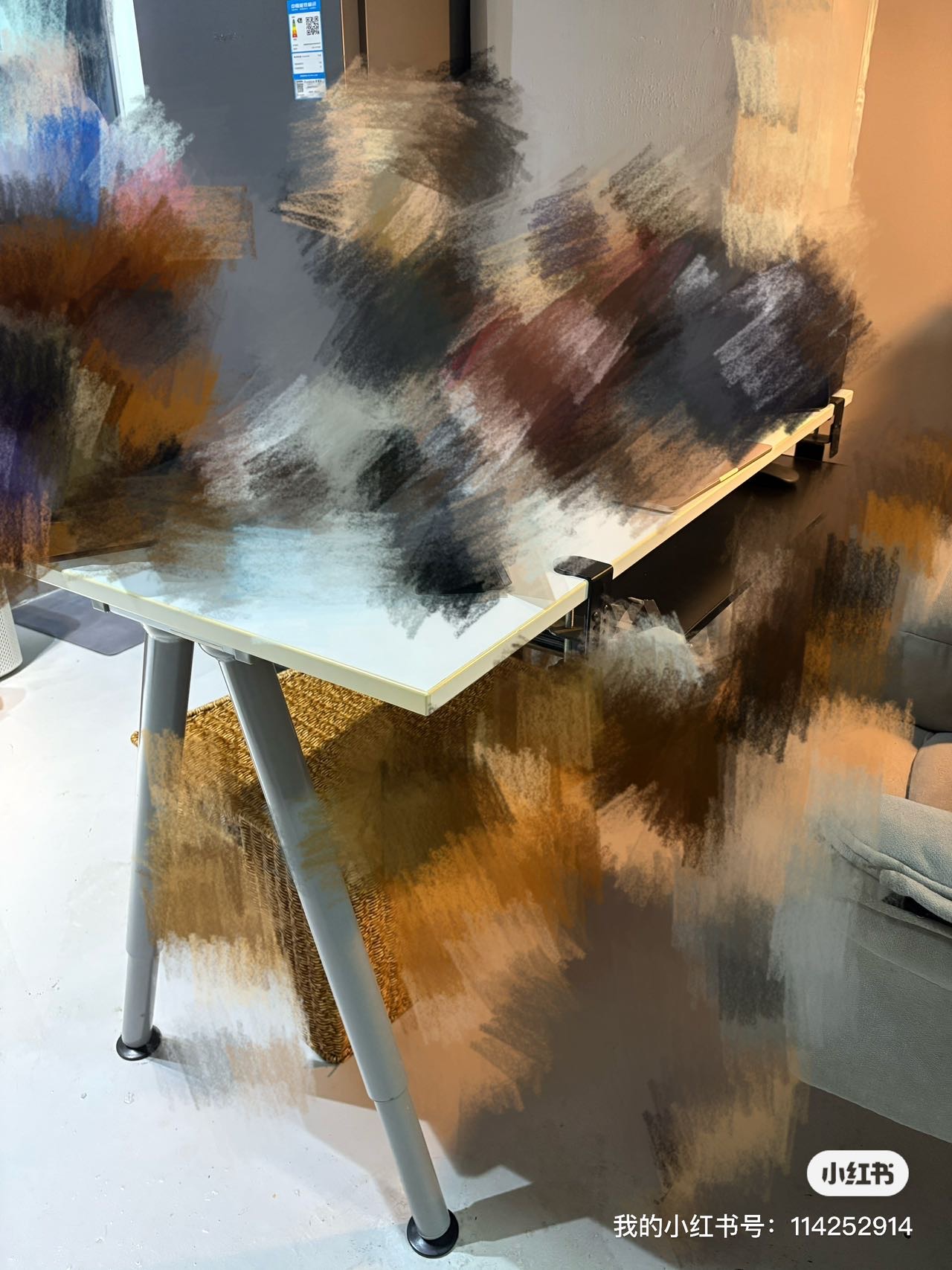 宜家可升降大书桌