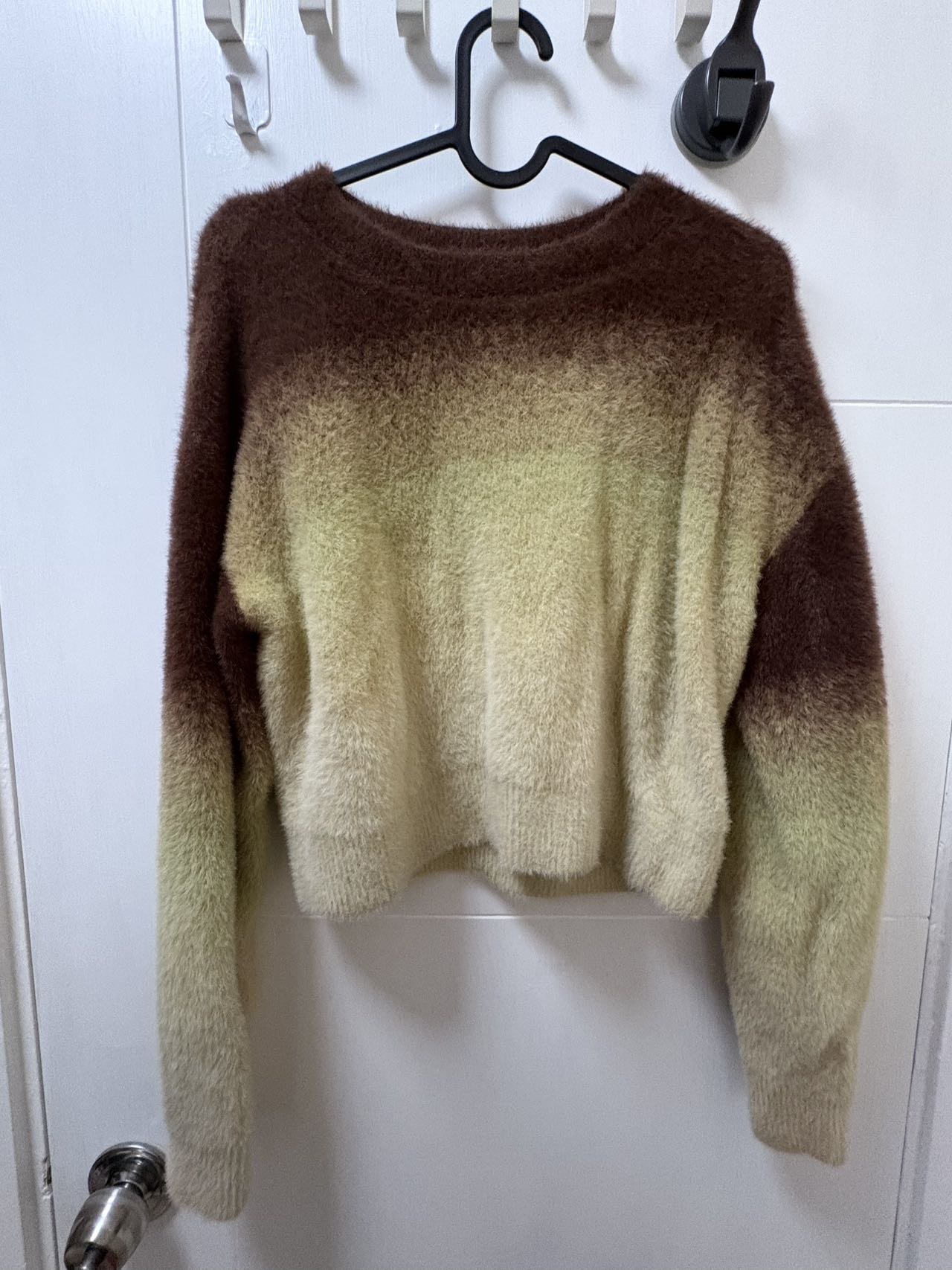 兔毛渐变色上衣