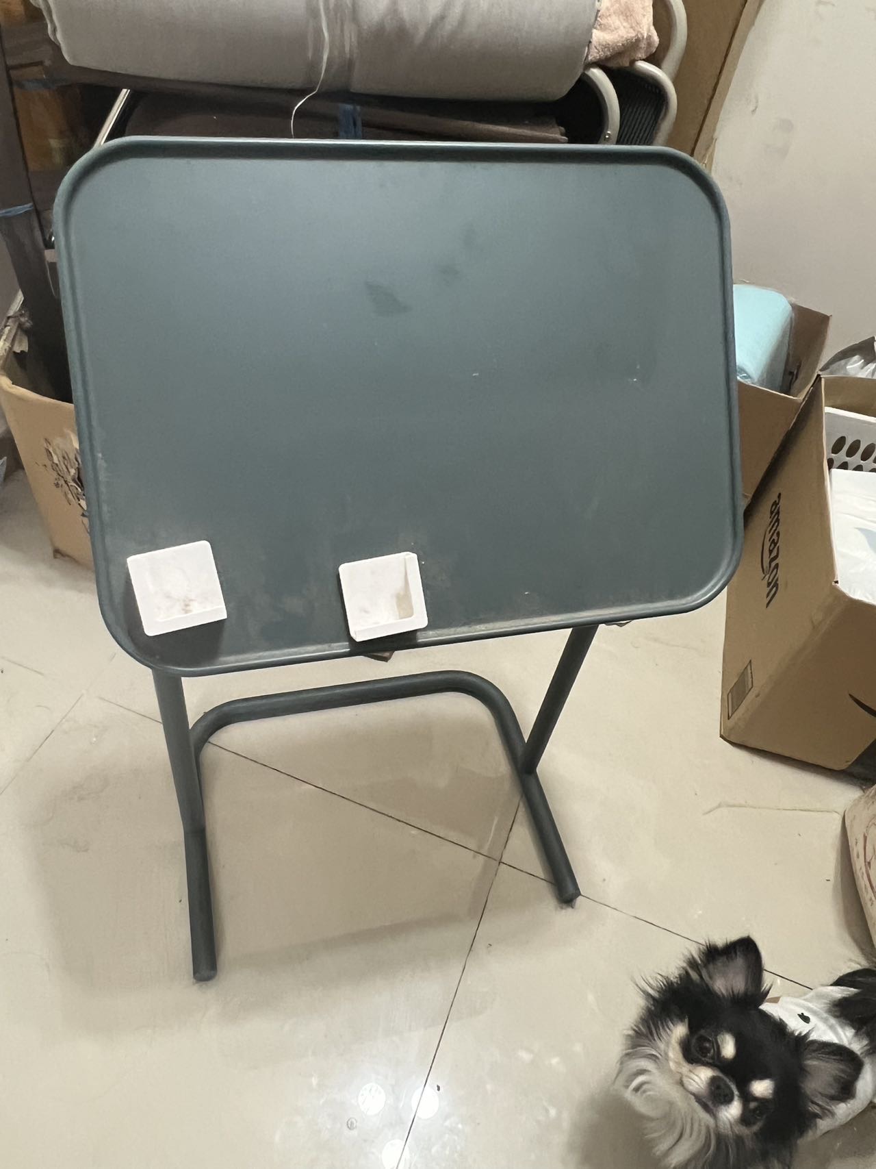 IKEA BJÖRKÅSEN深灰色摺疊邊桌