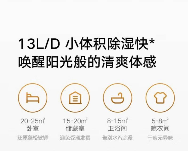 【小米】米家智能除湿机13L家用抽湿机客厅除潮器卧室轻音智能吸湿器