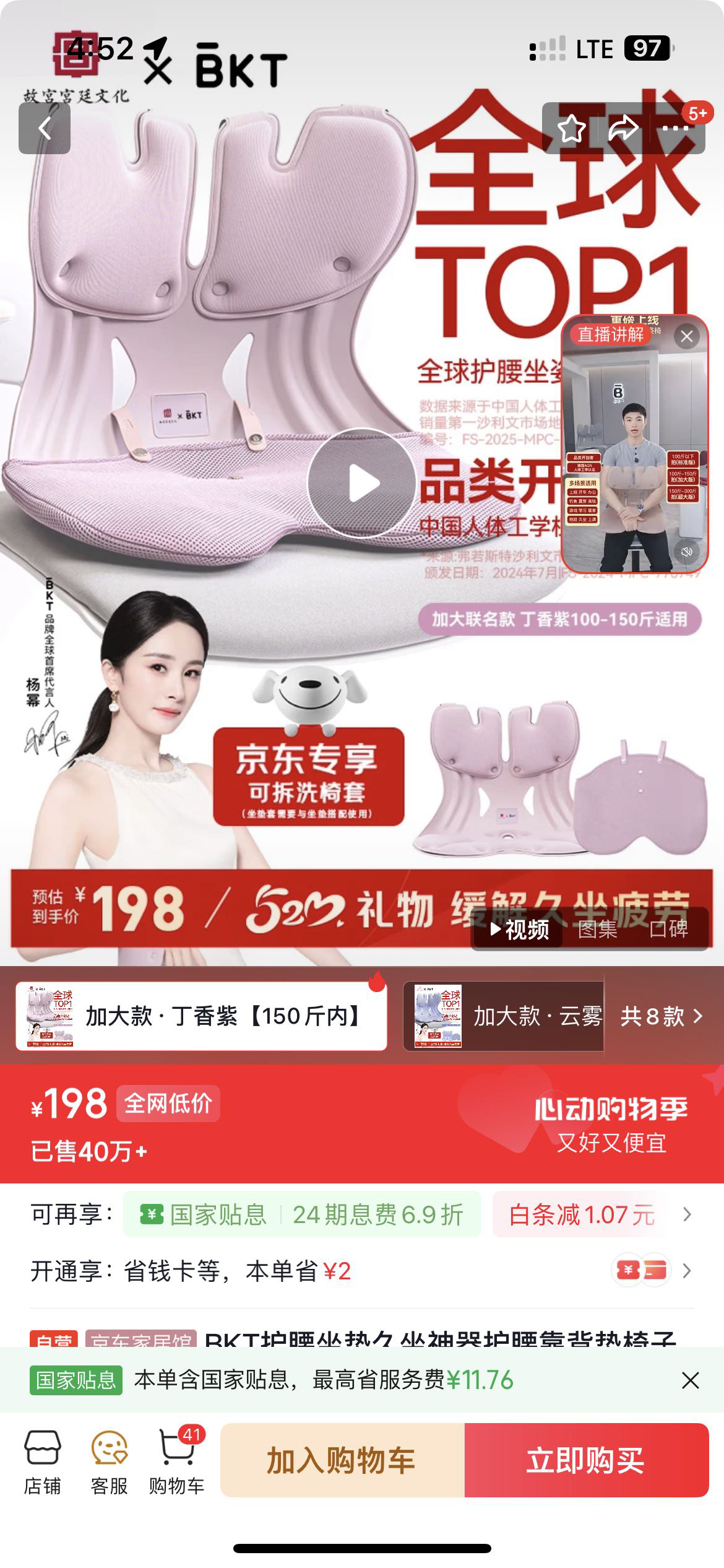 BKT护腰靠背